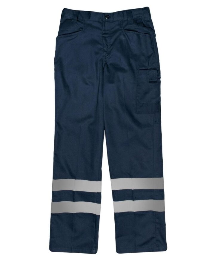 Navy Blue Miners Trousers with Reflective Tape
