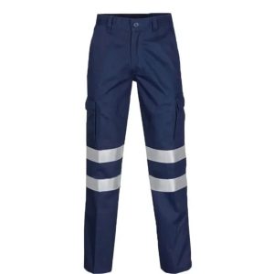 Navy Blue Miners Trousers with Reflective Tape