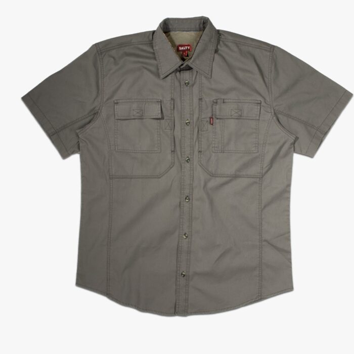 Salty 100% Cotton Katima Vented Safari Shirt with Short Sleeves